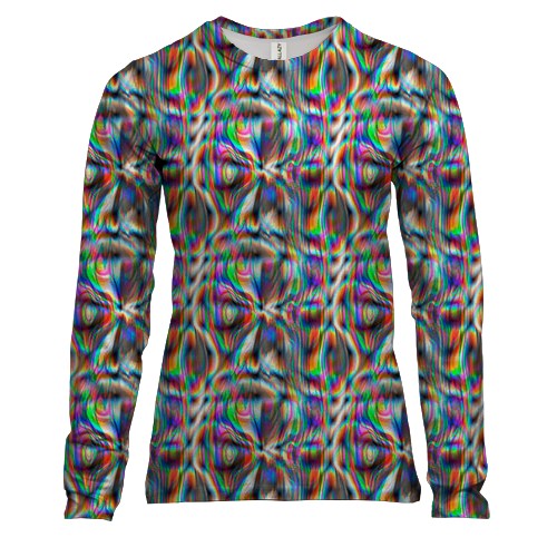 Жіночий 3D лонгслів з голографічним плівкою