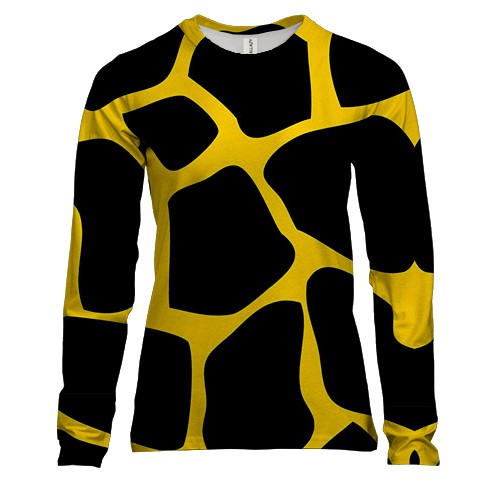 Женский 3D лонгслив с леопардовой текстурой