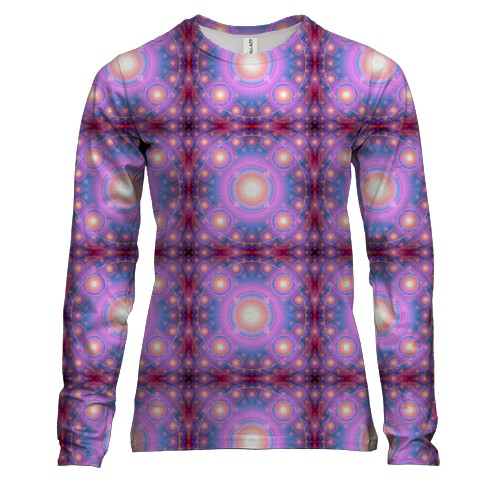 Женский 3D лонгслив со световыми кругами