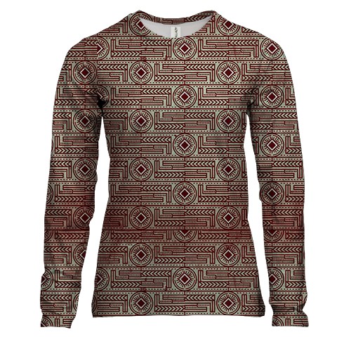 Жіночий 3D лонгслів з ромбовим візерунком