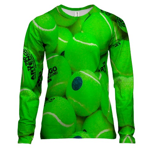 Женский 3D лонгслив с теннисными мячами