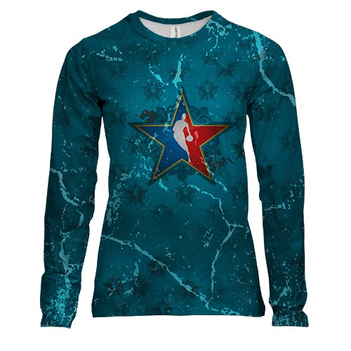 Женский 3D лонгслив с логотипом NBA