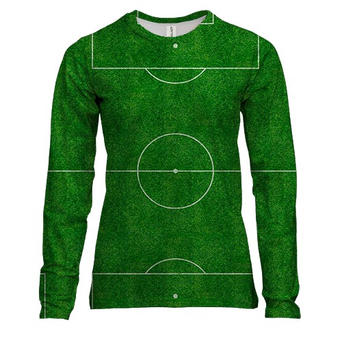 Женский 3D лонгслив с футбольным полем