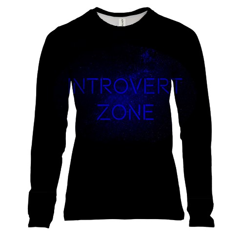Женский 3D лонгслив Introvert Zone