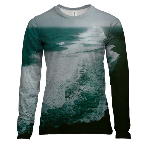 Жіночий 3D лонгслів з узбережжям