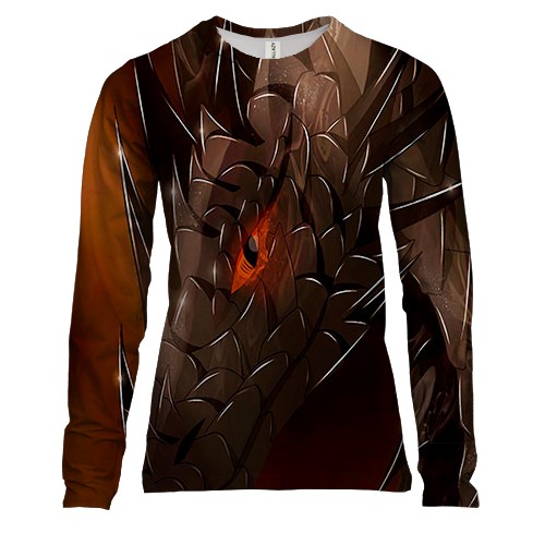 Женский 3D лонгслив с драконом