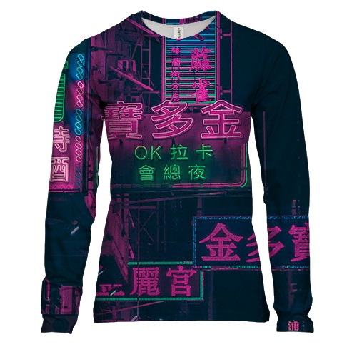 Женский 3D лонгслив Chinatown