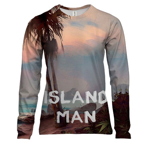 Женский 3D лонгслив Island Man