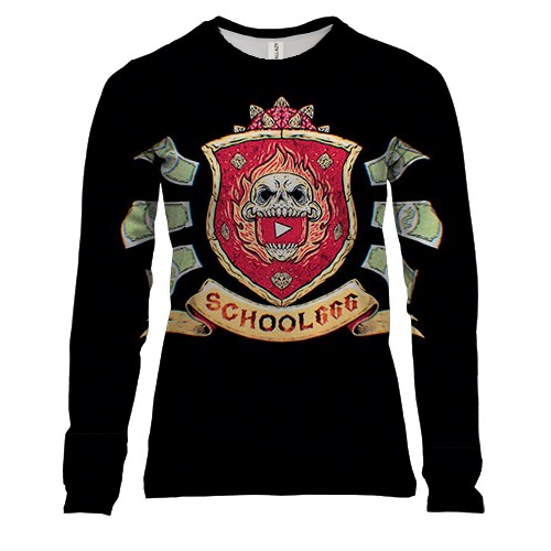 Женский 3D лонгслив Школа 666 (Моргенштерн)