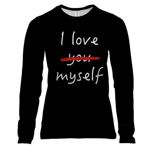 Жіночий 3D лонгслів I love myself