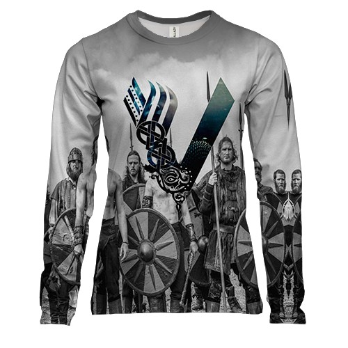 Жіночий 3D лонгслів з Вікінгами