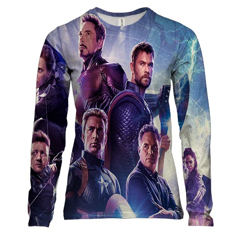 Женский 3D лонгслив с Мстителями