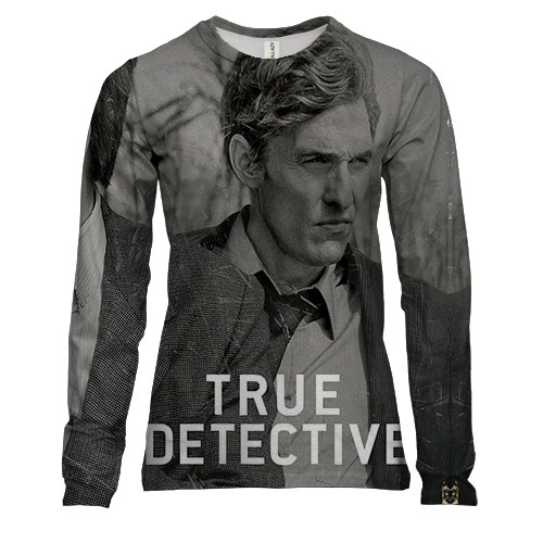 Женский 3D лонгслив True Detective