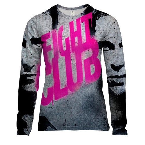Женский 3D лонгслив Бойцовский клуб (2)