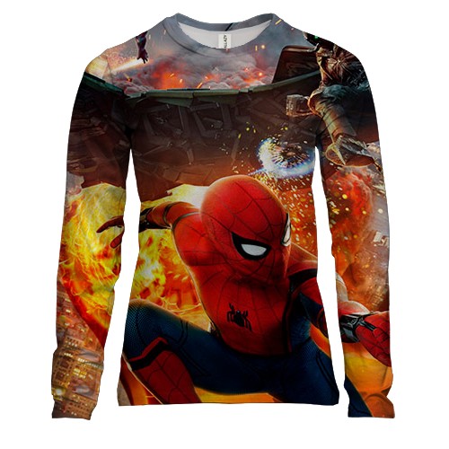 Жіночий 3D лонгслів з Людиною-павуком