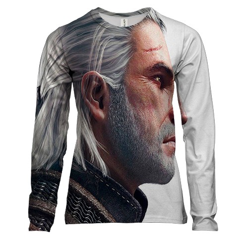 Женский 3D лонгслив Witcher 3 - Wild Hunt (Геральт)