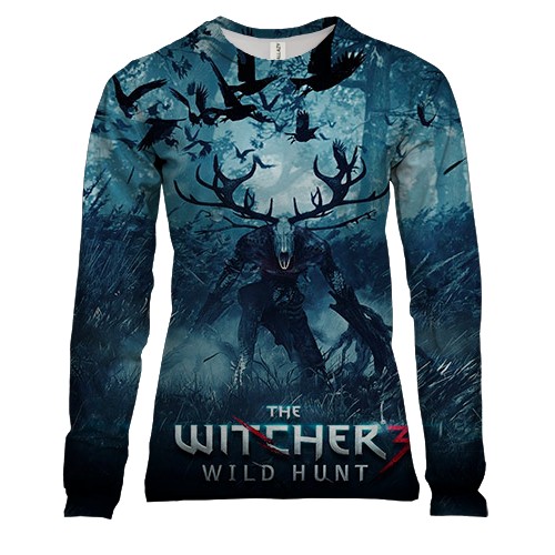 Женский 3D лонгслив Witcher 3 - Wild Hunt (постер)