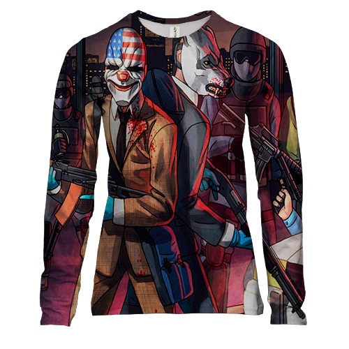 Женский 3D лонгслив Payday 2