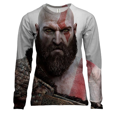 Женский 3D лонгслив Kratos - God of War