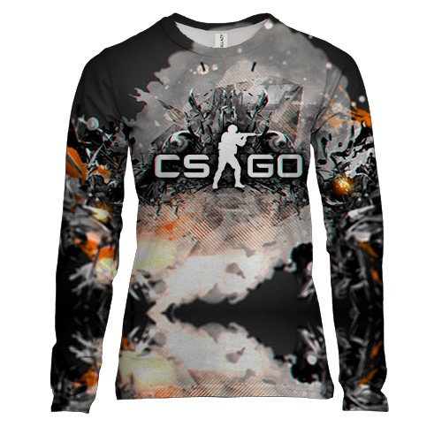 Жіночий 3D лонгслів Counter Strike - GO (2)