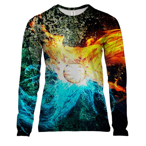 Женский 3D лонгслив с Яблоком Эдема (Assassin