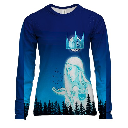 Женский 3D лонгслив со знаком зодиака Рак