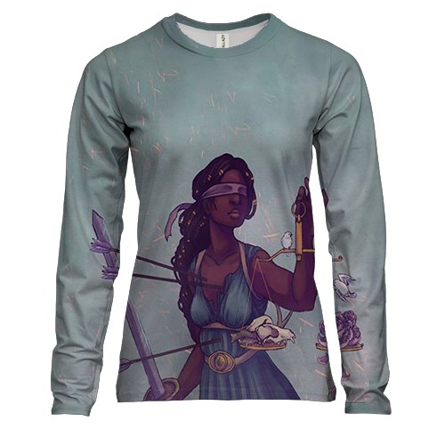 Женский 3D лонгслив со знаком зодиака Весы