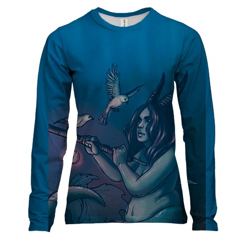 Женский 3D лонгслив со знаком зодиака Телец