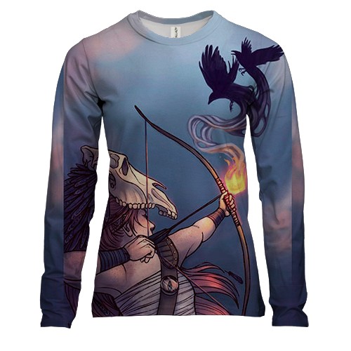 Жіночий 3D лонгслів зі знаком зодіаку Стрілець