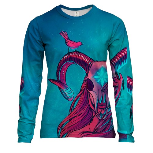 Женский 3D лонгслив со знаком зодиака Овен