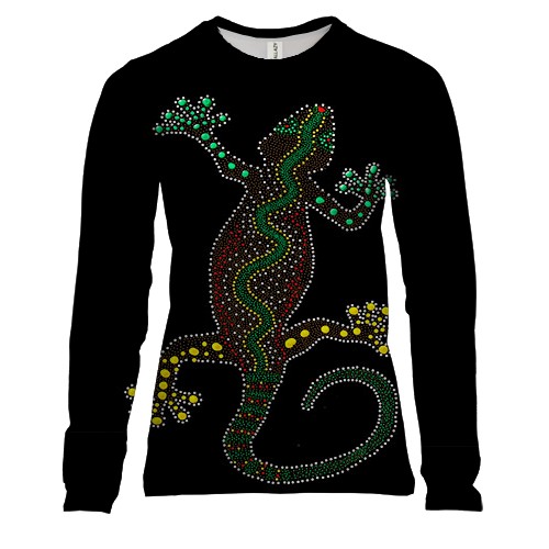 Женский 3D лонгслив с гекконом