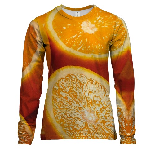 Жіночий 3D лонгслів з апельсинами