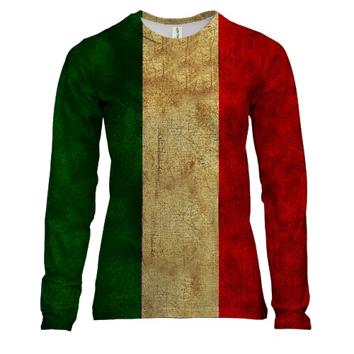 Женский 3D лонгслив с флагом Италии