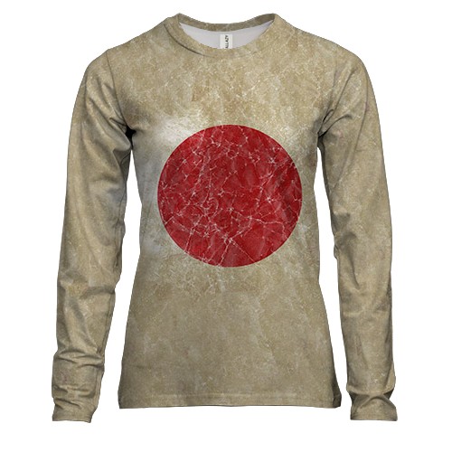 Жіночий 3D лонгслів з прапором Японії