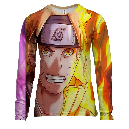 Жіночий 3D лонгслів з Наруто і Саске