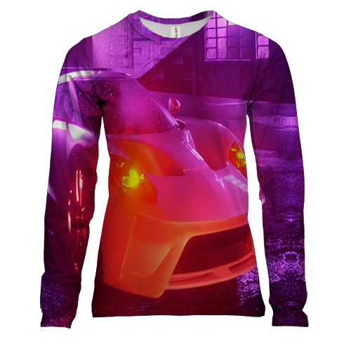 Женский 3D лонгслив Sports car