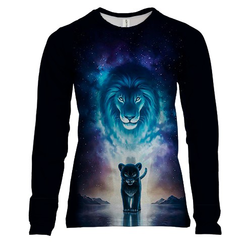 Женский 3D лонгслив Король Лев АРТ
