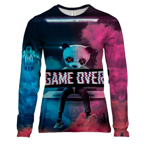 Женский 3D лонгслив Game over Panda