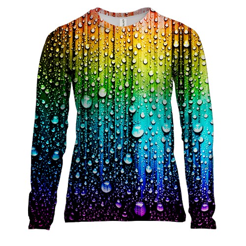 Жіночий 3D лонгслів Кольорові краплі
