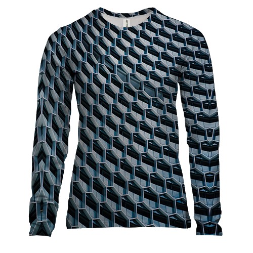 Жіночий 3D лонгслів "Фасад"