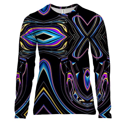 Жіночий 3D лонгслів "Кольорова абстракція"