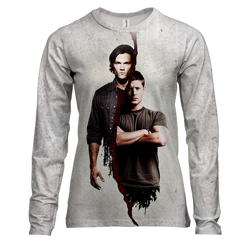 Женский 3D лонгслив Supernatural