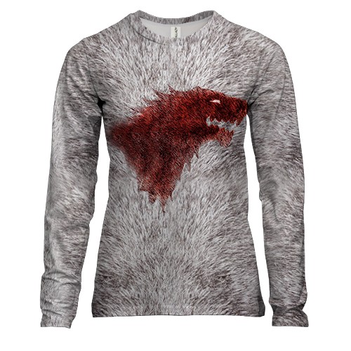 Женский 3D лонгслив Игра престолов - Старки