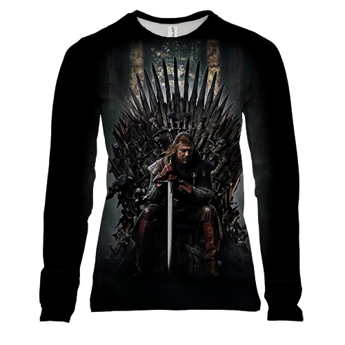 Женский 3D лонгслив с Железным троном (Игра престолов)