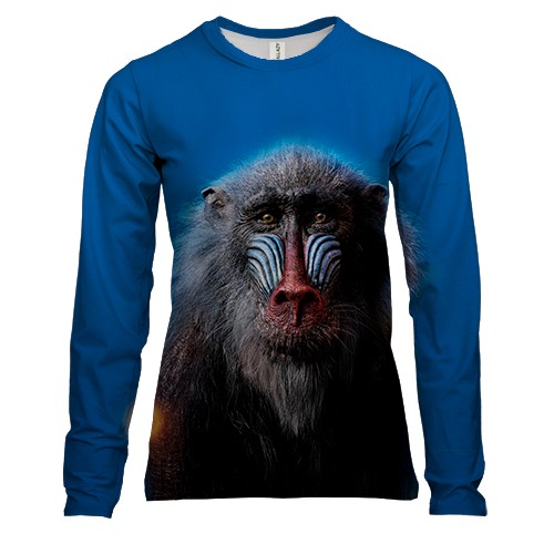 Женский 3D лонгслив с обезьяной-шаманом (Король лев)