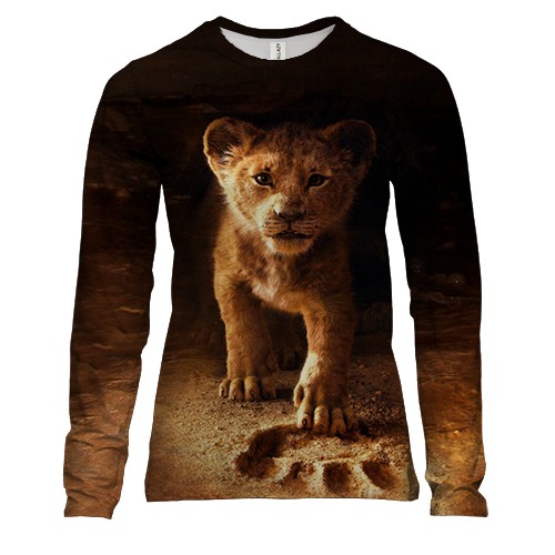 Жіночий 3D лонгслів з левеням Сімба