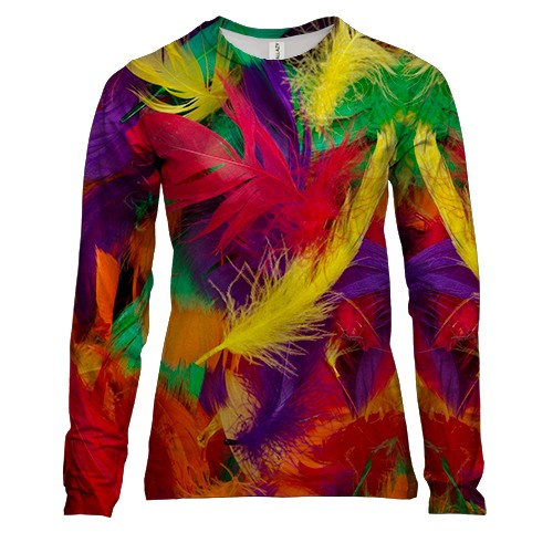 Жіночий 3D лонгслів з яскравими пір