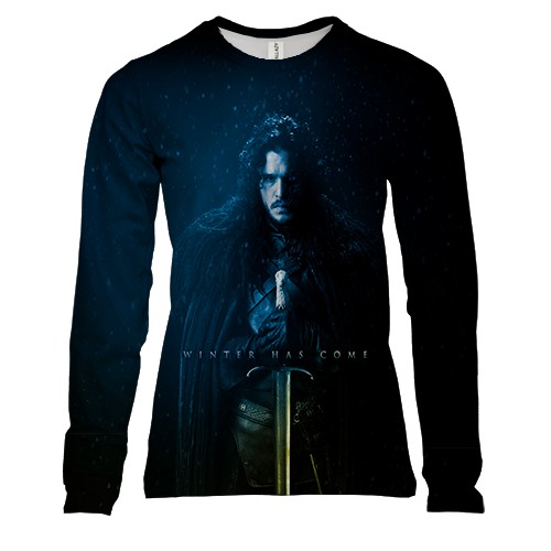Женский 3D лонгслив Winter Has Come