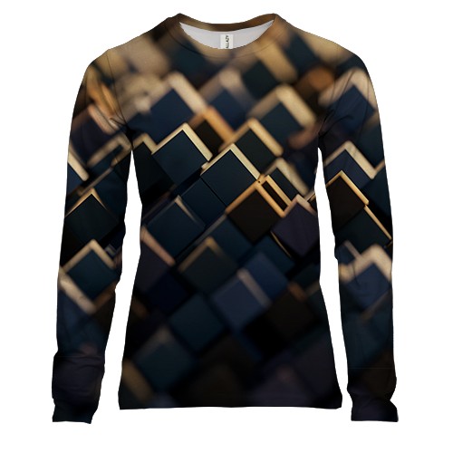 Жіночий 3D лонгслів з кубами