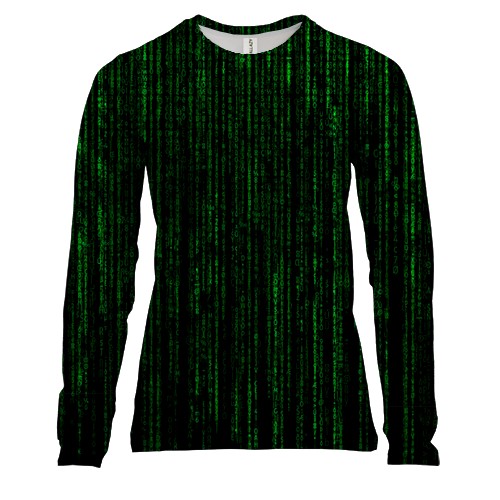 Женский 3D лонгслив Матрица